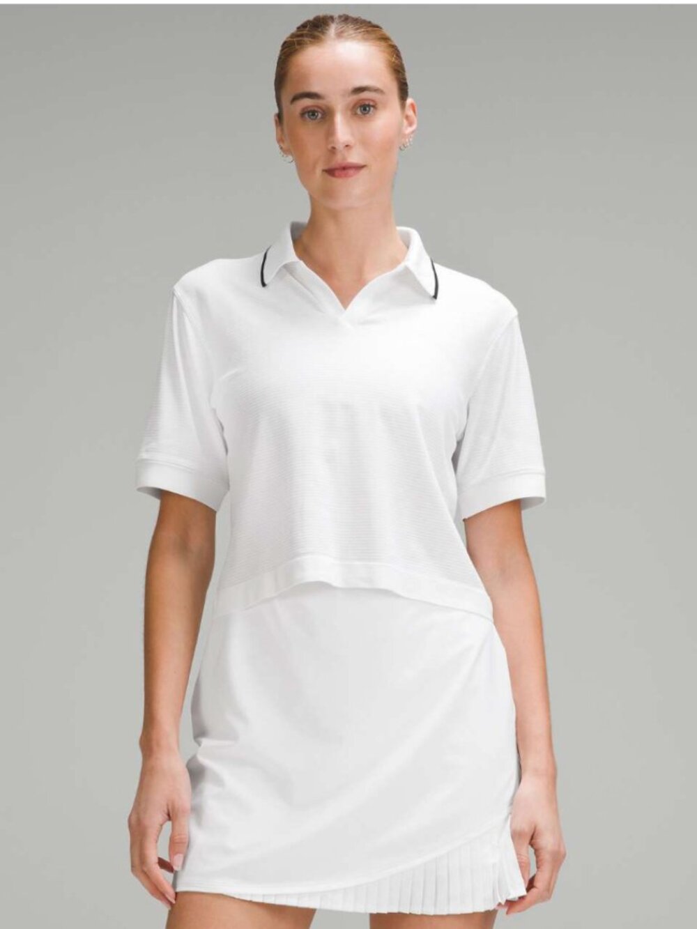 Lululemon Swiftly Tech Short-Sleeve Polo Shirt *Colour Tip White / White / Black
